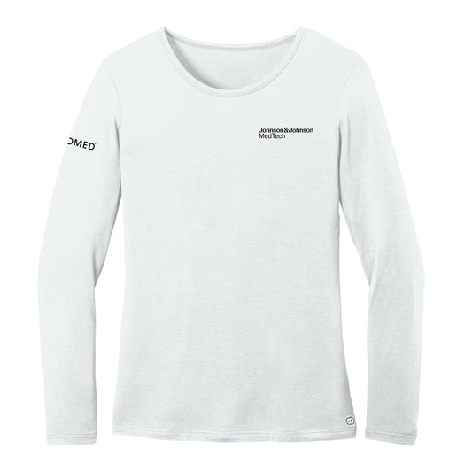 Ladies W.W. Long Sleeve Scrub Under Tee - White